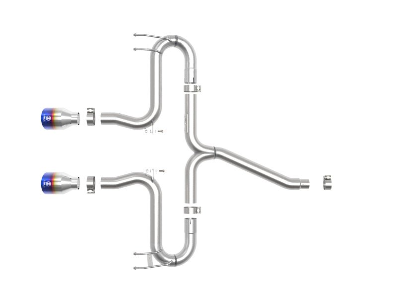 aFe Takeda 2 - 1/2in 304 SS Axle - Back Exhaust w/Blue Flame Tips 17 - 20 Honda Civic Sport L4 - 1.5L (t) - My Store