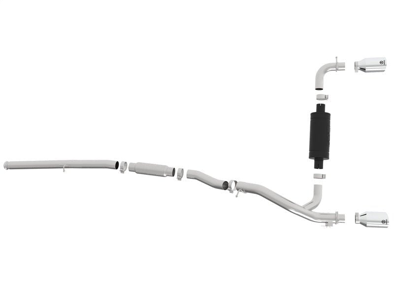 aFe Takeda 3in 304 SS Cat - Back Exhaust w/ Polished Tip 16 - 18 Ford Focus RS 2.3L (t) - My Store