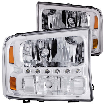 compare product ANZO 2000-2004 Ford Excursion Crystal Headlights Chrome w/ LED 1pc
