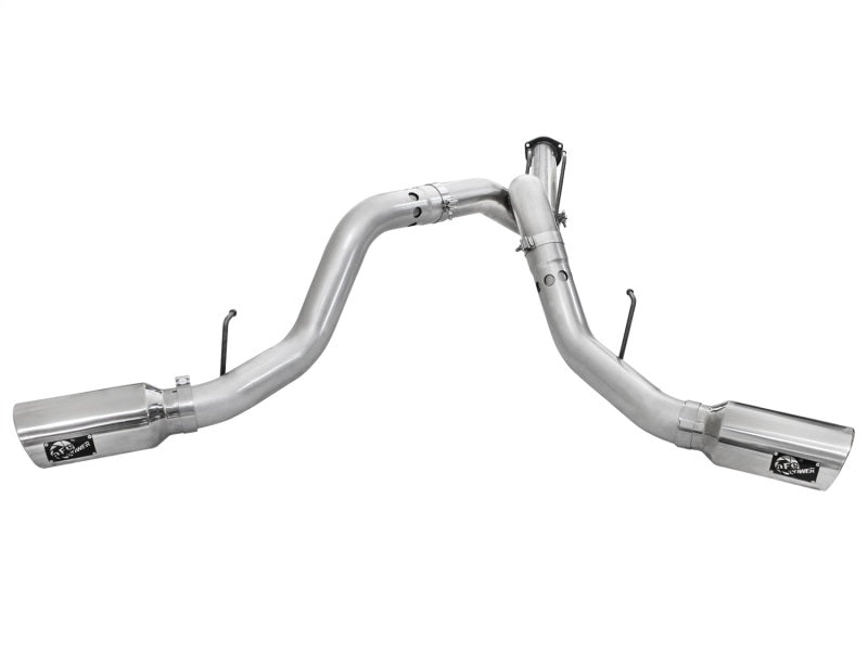 aFe Atlas Exhaust 4in DPF - Back Exhaust Aluminized Steel Polished Tip 11 - 14 ford Diesel Truck V8 - 6.7L - My Store
