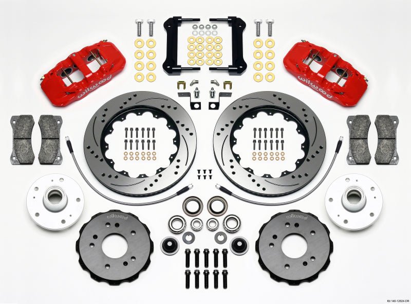 Wilwood AERO6 Front Truck Kit 14.25in Drill Red 97 - 03 Ford F150 - My Store