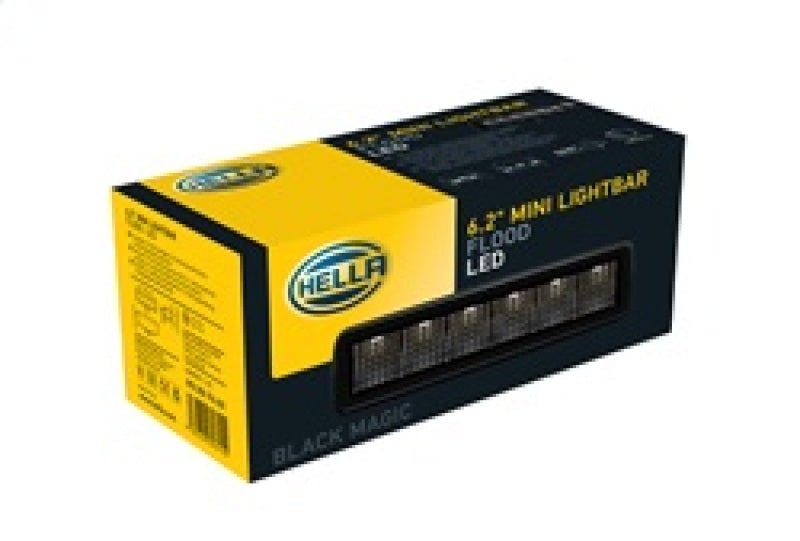 Hella Universal Black Magic 6 L.E.D. Mini Light Bar - Flood Beam - My Store