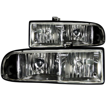 compare product ANZO 1998-2005 Chevrolet S-10 Crystal Headlights Black