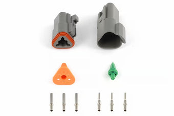compare product Haltech Matching Set of Deutsch DT-3 Connectors (DT06-3S + DT04-3P) - (13 Amp) Plug & Pins