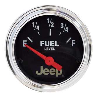 compare product Autometer Jeep 52mm 73 OHMS Empty/8-12 OHMS Full Short Sweep Electronic Fuel Level Gauge