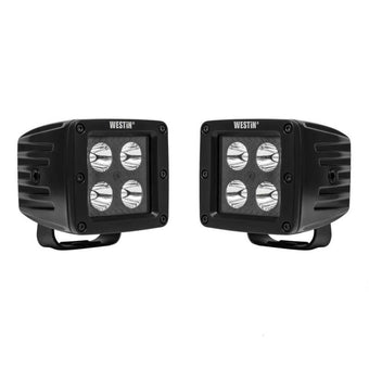 compare product Westin HyperQ LED Auxiliary Lights 3in x 3in cube 20w Flood - Black