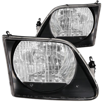 compare product ANZO 1997.5-2003 Ford F-150 Crystal Headlights Black G2