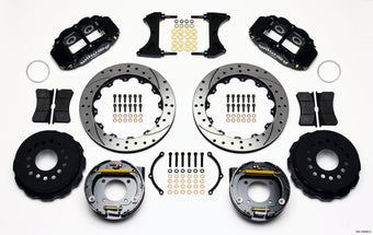 compare product Wilwood Narrow Superlite 4R Rear P-Brk Kit 12.88in Drilled Chevy 12 Bolt w/ C-Clips Staggered mt