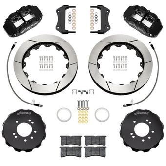 compare product Wilwood 95-98 Nissan Skyline Superlite 6R Front BBK w/ 12.88in Slotted Rotors & Flexlines - Black
