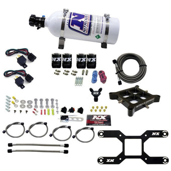compare product Nitrous Express 4150 Dual Stage Billet Crossbar Nitrous Kit (50-300 & 100-500HP) w/5lb Bottle