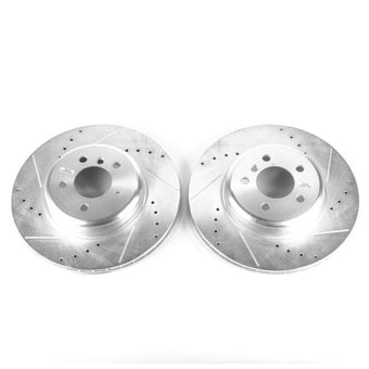 compare product Power Stop 10-17 BMW 535i GT Rear Evolution Drilled & Slotted Rotors - Pair