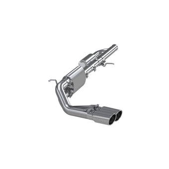 compare product MBRP 09+ Chevrolet Silverado 1500 3in Cat Back Pre-Axle Dual Outlet w/ 4in Tip - T304
