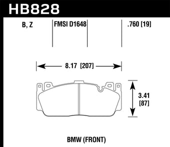 compare product Hawk 12-17 BMW M6 / 14-17 BMW M6 Gran Coupe / 13-16 BMW M5 Performance Ceramic Front Brake Pads