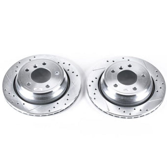 compare product Power Stop 01-03 BMW 525i Rear Evolution Drilled & Slotted Rotors - Pair