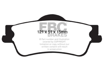 compare product EBC 11+ Chevrolet Caprice 3.6 Redstuff Rear Brake Pads