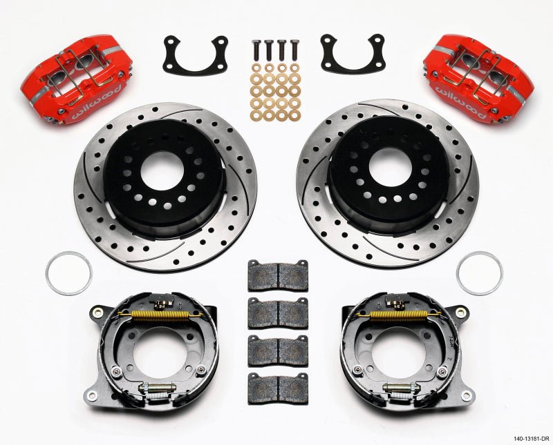Wilwood Dynapro Lug Mount P/S P - B Kit Drilled - Red New Big Ford 2.50in Offset - My Store