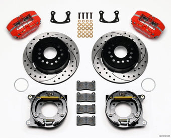 compare product Wilwood Dynapro Lug Mount P/S P-B Kit Drilled-Red New Big Ford 2.50in Offset