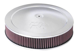 compare product K&N 14in Red Custom Air Cleaner Assembly - 5.125in ID x 14in OD x 2.75in H x 1.25in Drop Base