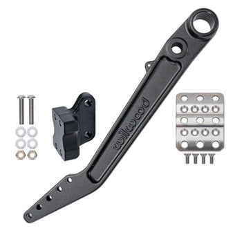 compare product Wilwood Adjustable 5.5-6.25:1 Ratio Reverse Mount Pedal Replacement Kit - Black E-coat