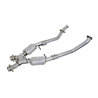 compare product BBK 96-98 Mustang 4.6 GT High Flow X Pipe With Catalytic Converters - 2-1/2