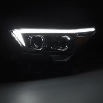 compare product AlphaRex 23-24 Toyota Tacoma LUXX-Series LED Proj Headlights Blk w/Actv Light & Seq. Sig + DRL