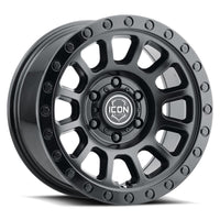 ICON Hulse 17 X 8.5 / 6 X 5.5 / 25mm Offset / 5.75in BS Double Black - My Store