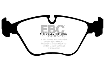 compare product EBC 10-14 BMW X5 4.4 Twin Turbo (50) Redstuff Front Brake Pads