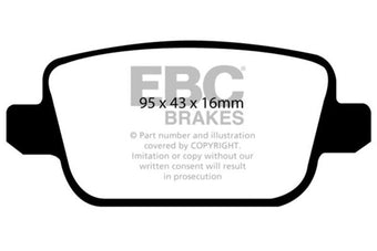 compare product EBC 07-12 Land Rover LR2 3.2 Ultimax2 Rear Brake Pads