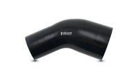 Vibrant 1.75in ID x 2in ID Gloss Black Silicone 45 Degree Transition Elbow - My Store