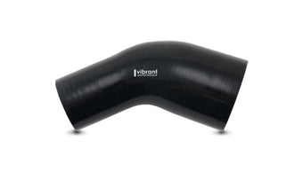 compare product Vibrant 1.75in ID x 2in ID Gloss Black Silicone 45 Degree Transition Elbow