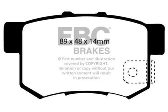 compare product EBC 97 Acura CL 2.2 Ultimax2 Rear Brake Pads