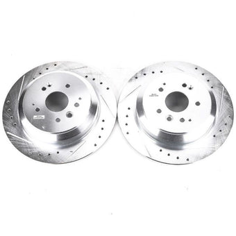 compare product Power Stop 14-16 Acura MDX Rear Evolution Drilled & Slotted Rotors - Pair