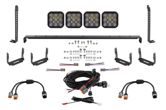 compare product Diode Dynamics 14-23 Toyota 4Runner SS5 Stealth Grille LED 4-Pod Kit Sport - White Driving