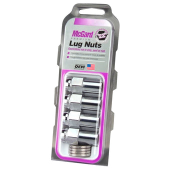 compare product McGard Hex Lug Nut (Long Shank - .946in.) 7/16-20 / 13/16 Hex / 1.85in. Length (4-Pack) - Chrome