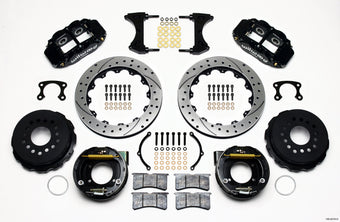 compare product Wilwood Narrow Superlite 4R Rear P-Brk Kit 12.88in Drilled Small Ford 2.66in Offset
