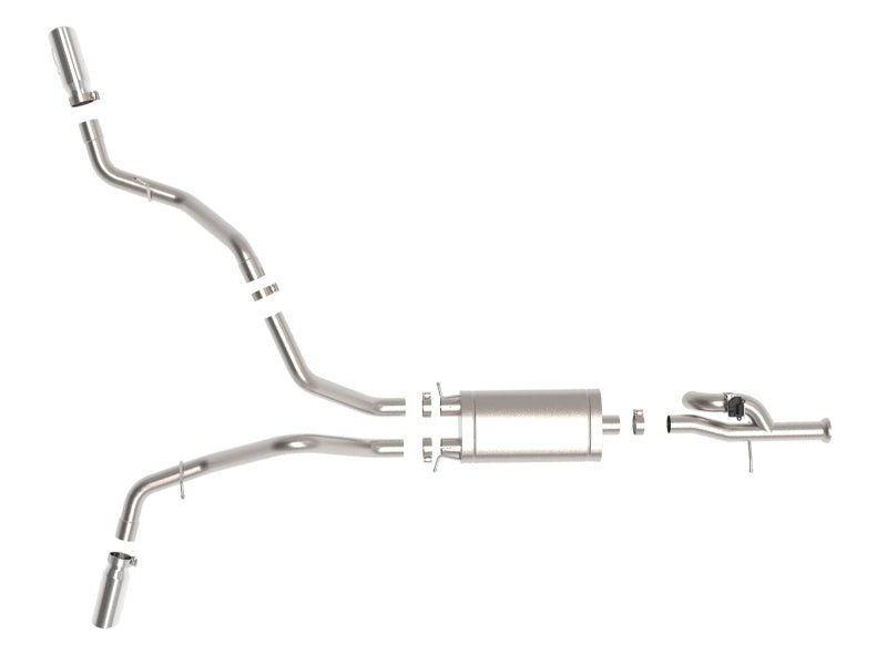 aFe Gemini XV Cat - Back Exhaust System GM Trucks 09 - 18 V6 - 4.3/V8 - 4.8/5.3L - Cut - Out Polished - My Store