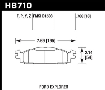 compare product Hawk Ford/Lincoln 11-13 Explorer/09-13 Flex/10-13 Taurus/MKS/MKT Performance Ceramic Brake Pad