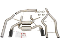 aFe MACHForce XP SS - 304 Black Tip 3.0in - 2.5in Dia Cat Back Exhaust 11 - 13 BMW 335i (E90/E92) 3.0L - My Store