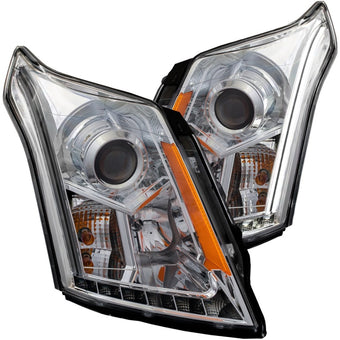 compare product ANZO 2010-2015 Cadillac SRX Projector Headlights w/ Plank Style Design Chrome
