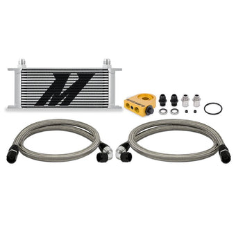 compare product Mishimoto Universal Thermostatic Oil Cooler Kit 16-Row Silver