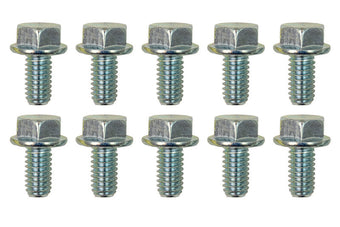 compare product Moroso 5/16in-18 Serrated Zinc Flange Bolt  - 10 Pack