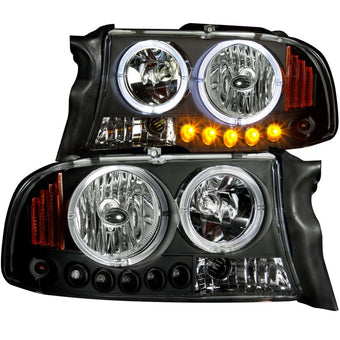 compare product ANZO 1997-2004 Dodge Dakota Projector Headlights w/ Halo Black 1 pc