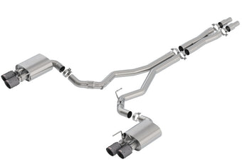 compare product Borla 2018 Ford Mustang GT 5.0L AT/MT 3in Atak Catback Exhaust w/ Valves (Carbon Fiber Black Tip)