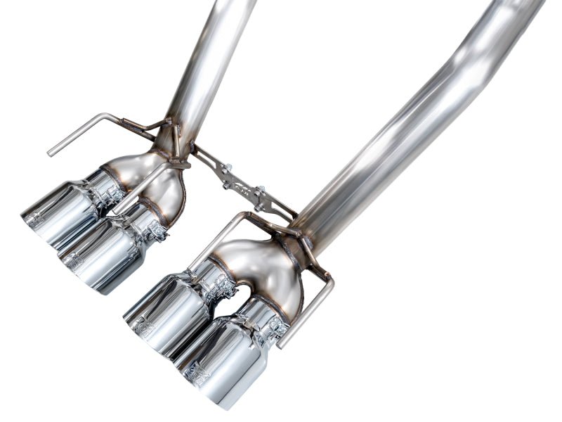 AWE Tuning 05 - 07 C6 Chevrolet Corvette 6.0L Track Edition Axle - Back Exhaust w/ Chrome Silver Tips - My Store