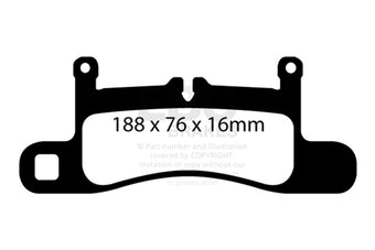 compare product EBC 11+ Porsche Cayenne 3.0 Supercharged Hybrid Bluestuff Rear Brake Pads