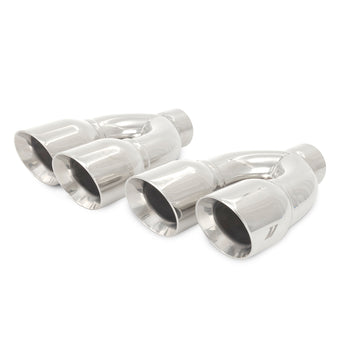 compare product Mishimoto Universal Steel Muffler Tip 2.5in Inlet Dual Y Polished