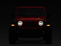 Raxiom 18 - 22 Jeep Wrangler JL/JT Axial Series LED Headlights - Black Housing (Clear Lens) - My Store