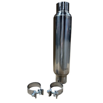 compare product Kooks 3in. Round Clamp In Muffler 14in. Long Polished Stainless Steel