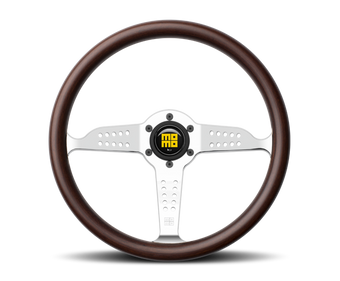 compare product Momo Super Grand Prix Steering Wheel 350 mm - Mahogany Wood/Polished Spokes