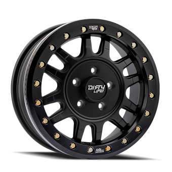 compare product Dirty Life 9309R Canyon Pro 15x7 Blank 13mm Offset/106.25mm Hub Matte Black - Beadlock